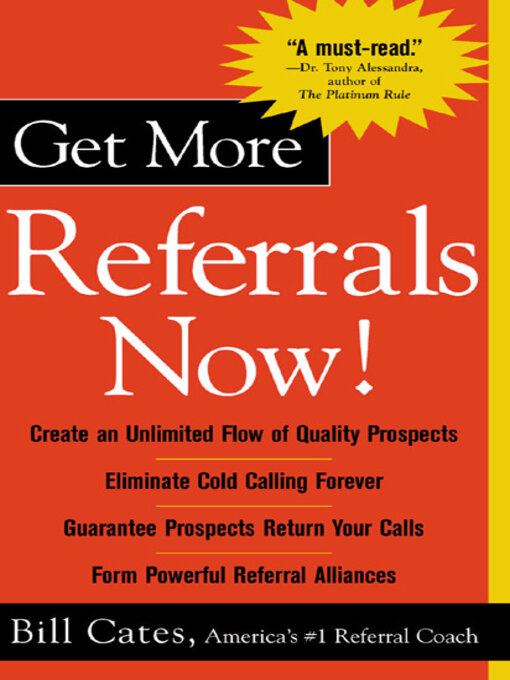 Title details for Get More Referrals Now! by Bill Cates - Available